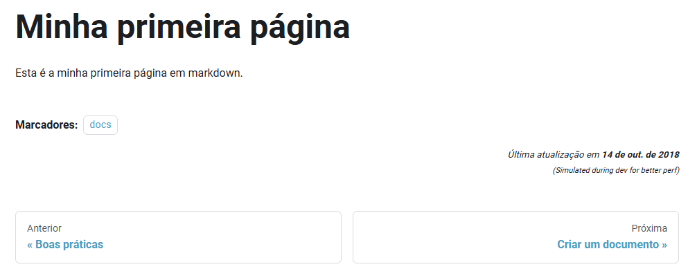 Minha primeira página em MD
